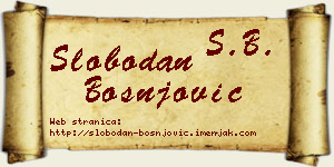Slobodan Bošnjović vizit kartica